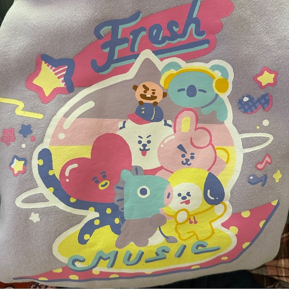 BT21 Lavender Hoodie with Graphic Design size xl - Picture 11 of 12